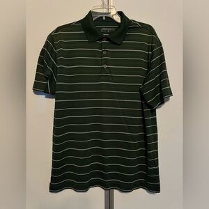 Nike Golf Dark Green Polo with White Stripes
